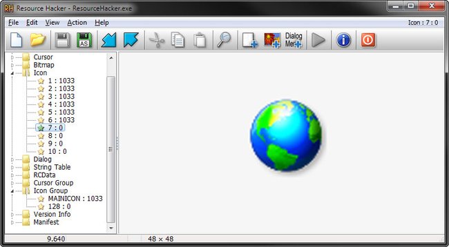 Das Tool „Ressource Hacker“ kann unter anderem Icons von EXE-Dateien exportieren.