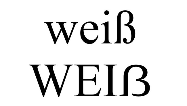 Oben seht ihr das Wort klein geschrieben, unten ist jeder Buchstabe groß geschrieben. Bild: GIGA