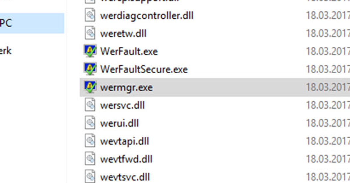 wermgr.exe - Was ist der Windows-Prozess? Deaktivieren?