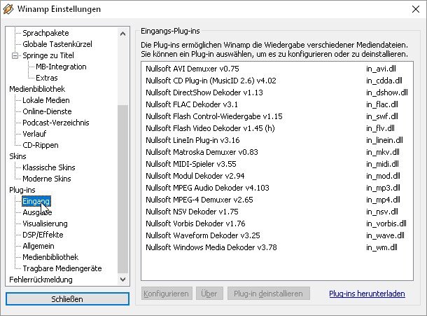 winamp-konfigurieren