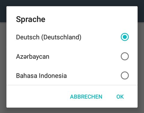 Android 6 Sprache ändern OK