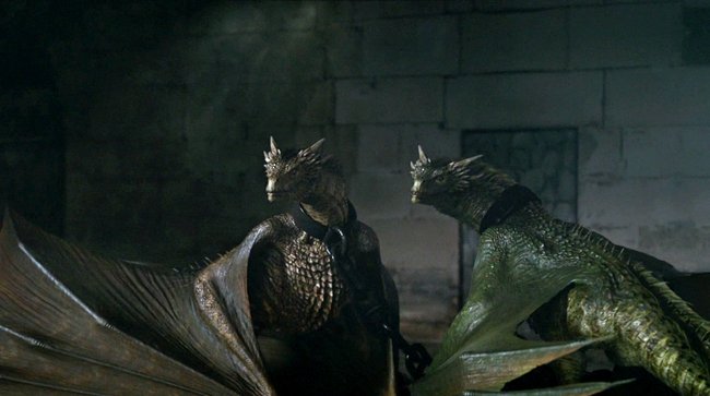 Game of Thrones Drachen Rhaegal Viserion HBO