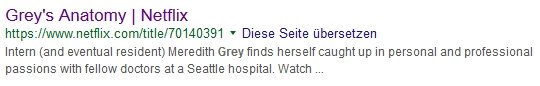 Grey's Anatomy Netflix Google