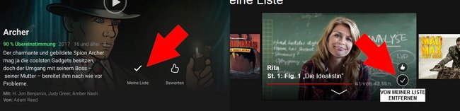 Netflix Liste entfernen App Browser