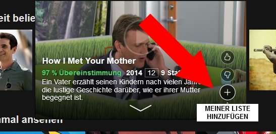 Netflix Liste hinzufügen Browser