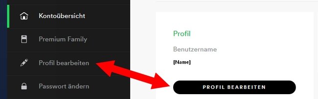 Spotify Email ändern Profil bearbeiten