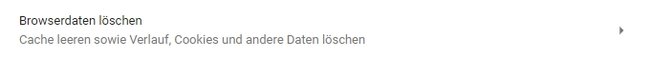 Suchverlauf löschen Chrome Browserdaten