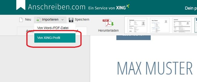 XING_Lebenslauf_herunterladen