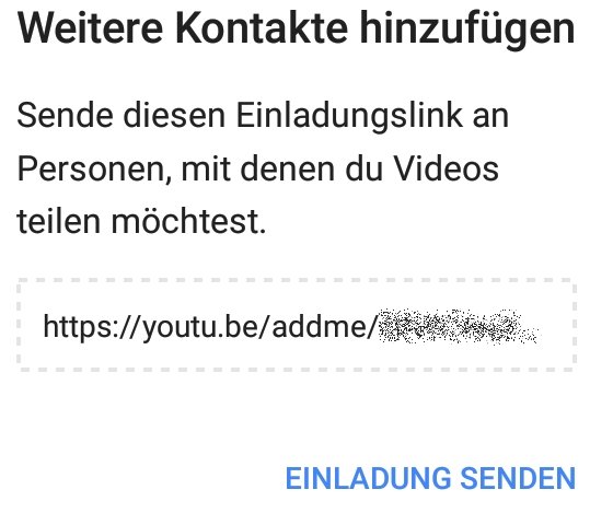 YouTube Kontakte hinzufügen Einladung senden