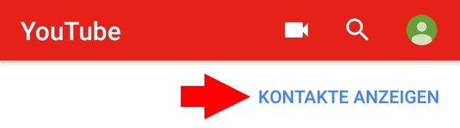 YouTube Kontakte hinzufügen Kontakte anzeigen