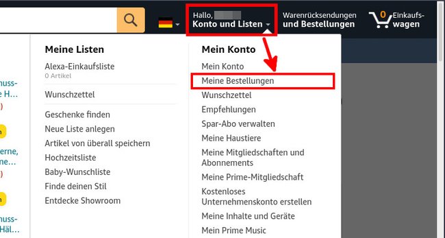 Amazon: So öffnet ihr eure Bestellungen. (Bildquelle: GIGA)