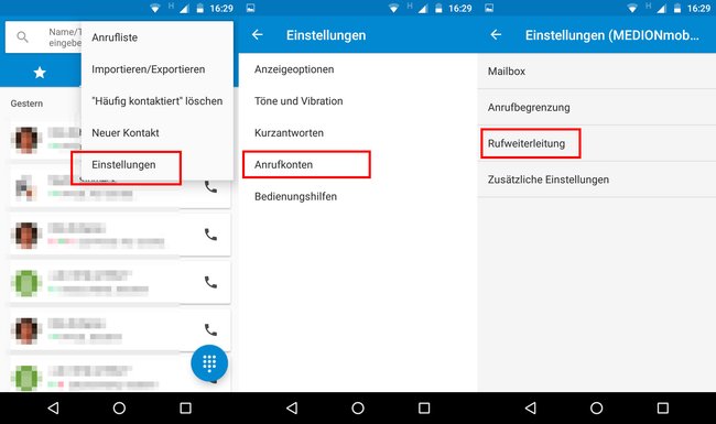 So kommt ihr zur Rufumleitung in Android.