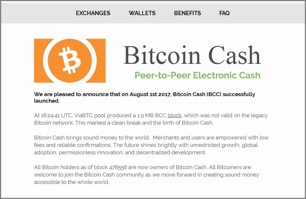 Bitcoin cash 2017