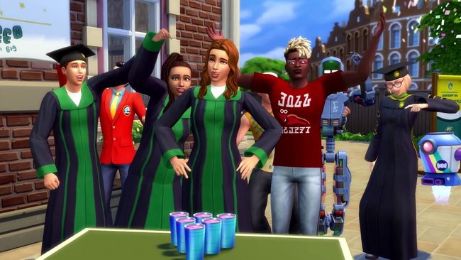 Mit der Erweiterung Die Sims 4: An die Uni könnt ihr nicht nur neue Berufe ausüben, sondern schon als Teenager für vorhandene Berufe an der Universität lernen.