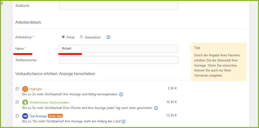 eBay Kleinanzeigen Namen ändern so geht