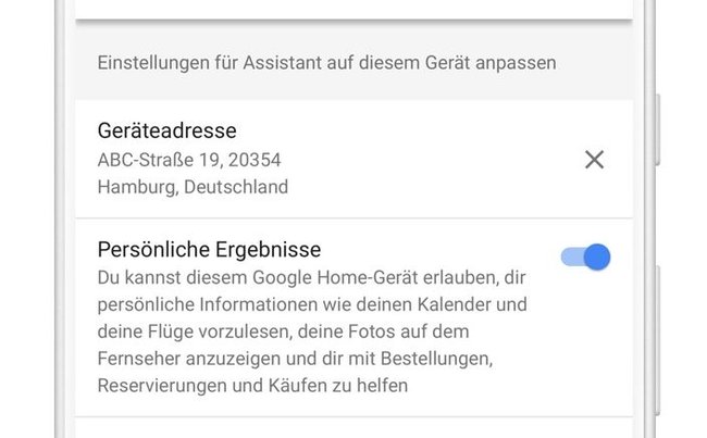 google-home-standort