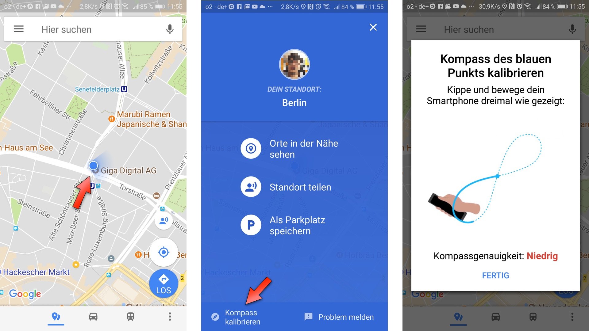 Google Maps: Kompass anzeigen und kalibrieren – So gehts (Android & iOS)