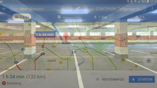 Google Maps – Parkplatzsituation am Ziel anzeigen
