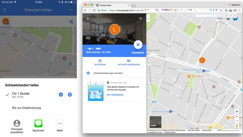 google-maps-standortfreigabe