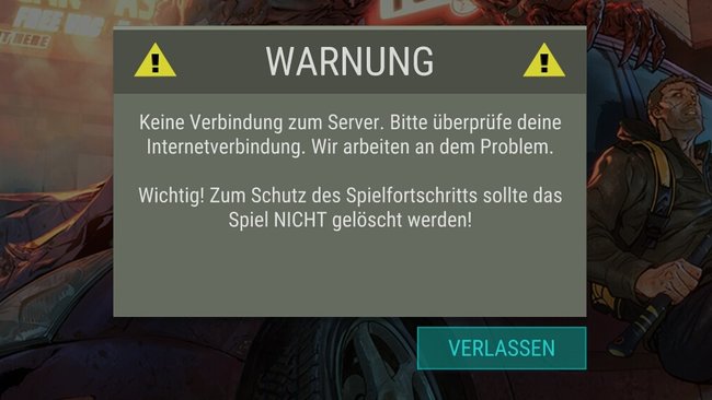 Diese Fehler erhielten wir, als die Server von LDoE unter der Flut von Spielern kurzzeitig zusammenbrachen.