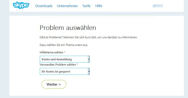 Auf der Support-Webseite könnt ihr euer Problem zunächst eingrenzen.