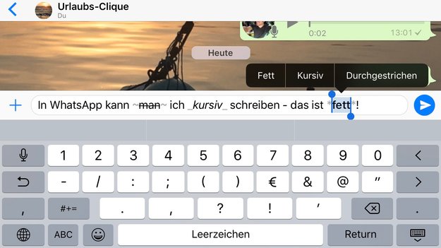 WhatsApp für iPhone: So schreibt man fett und kursiv