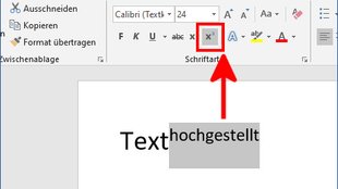 Word: Zahlen hochstellen – so geht's