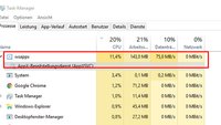 Prozess „wsappx“ lädt große Datenmengen aus dem Internet – wie deaktivieren?