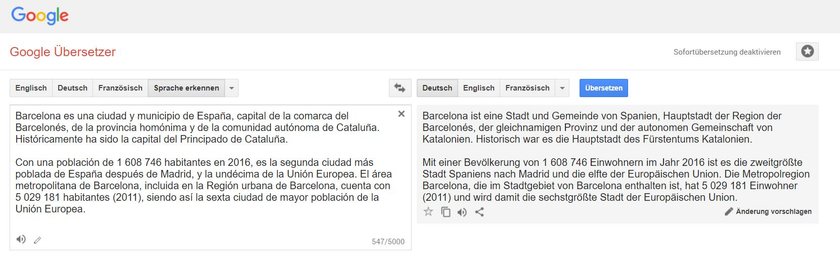 (Quelle: Screenshot Google Übersetzer)