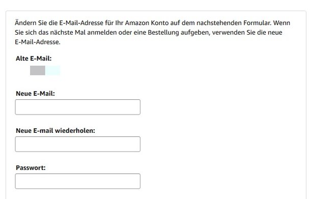 amazon-mail-aendern