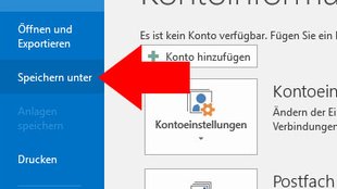 Outlook: E-Mail speichern – so geht's