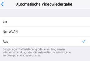 ios11 autoplay deaktivieren automatische videowiedergabe