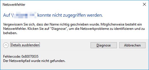 Lösung: 0x80070035-Netzwerkfehler Bei Zugriff Auf PC