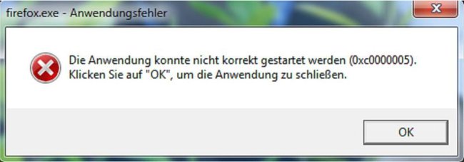 Windows kann die Anwendung nicht starten. Bildquelle: drwindows.de