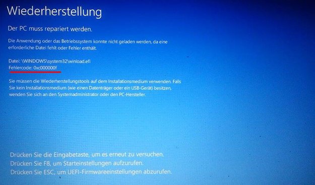 Lösung: Plötzlicher 0xc000000f-Fehler beim Windows-Start