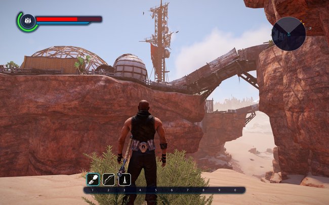 Nix mit Fantasy: Das Wüstenlager der Outlaws könnte glatt aus einem anderen Spiel stammen.