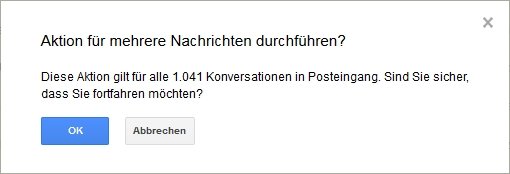 Gmail Sind sie sicher löschen