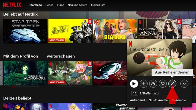 Netflix Weiterschauen loeschen PC Browser