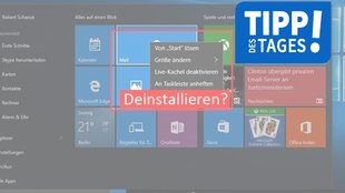 Windows 10: (Vorinstallierte) Apps deinstallieren – so geht's