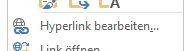 Word Hyperlink bearbeiten