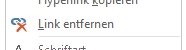 Word Hyperlink entfernen