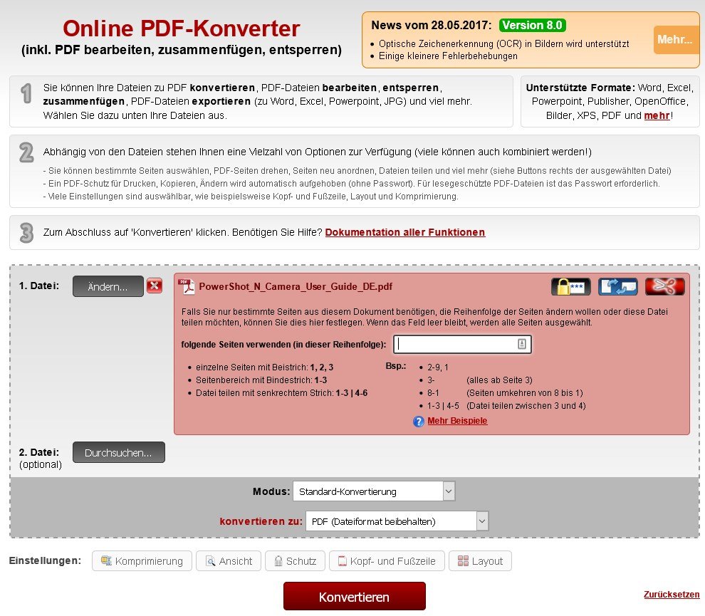 pdf datei online bearbeiten