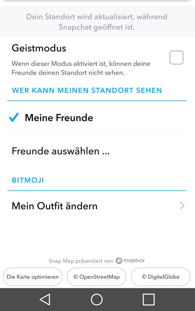 Snapchat: Mit dem Geistmodus unsichtbar auf der Snap Map