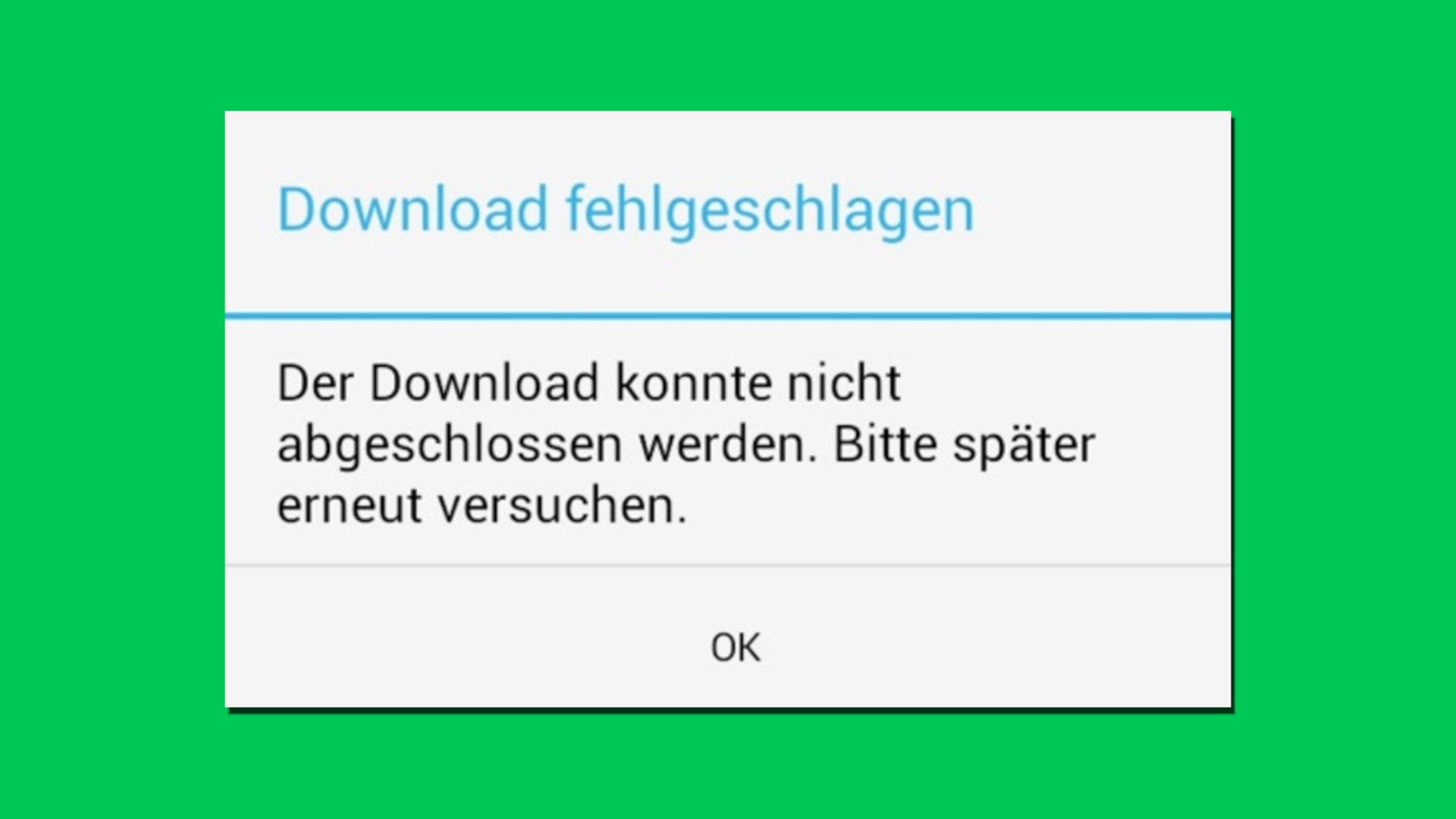 Lösung WhatsApp Download fehlgeschlagen!