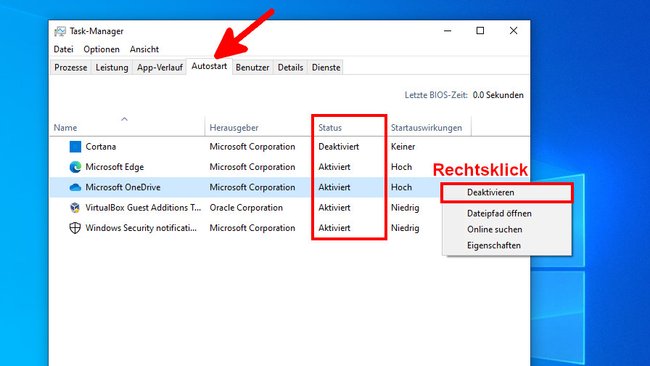 So deaktiviert ihr Autostart-Programme in Windows 10. (Bildquelle: GIGA)