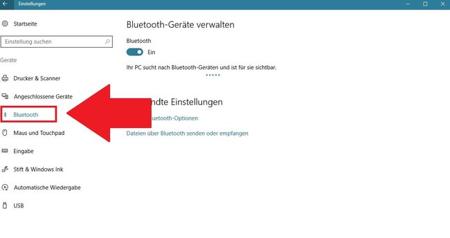 Bluetooth auswählen
