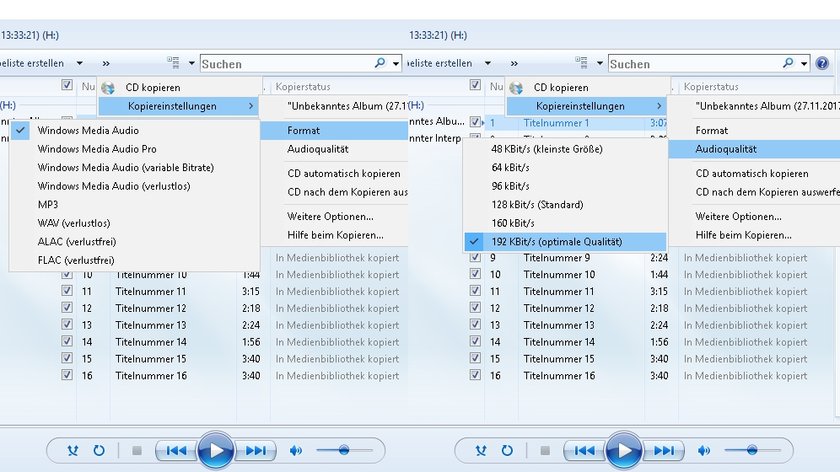 CD Rippen Windows Media Player 03