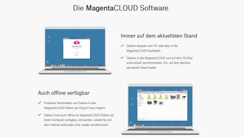 Cloud-Speicher kostenlos MagentaCloud