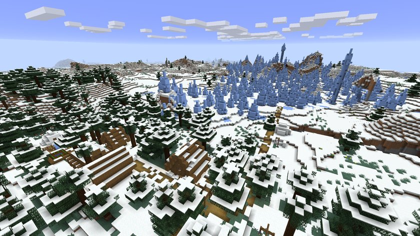 Seed für Schneelandschaft in Minecraft