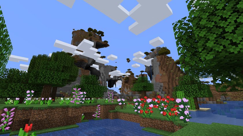 Seed für Blumen-Gebirge in Minecraft